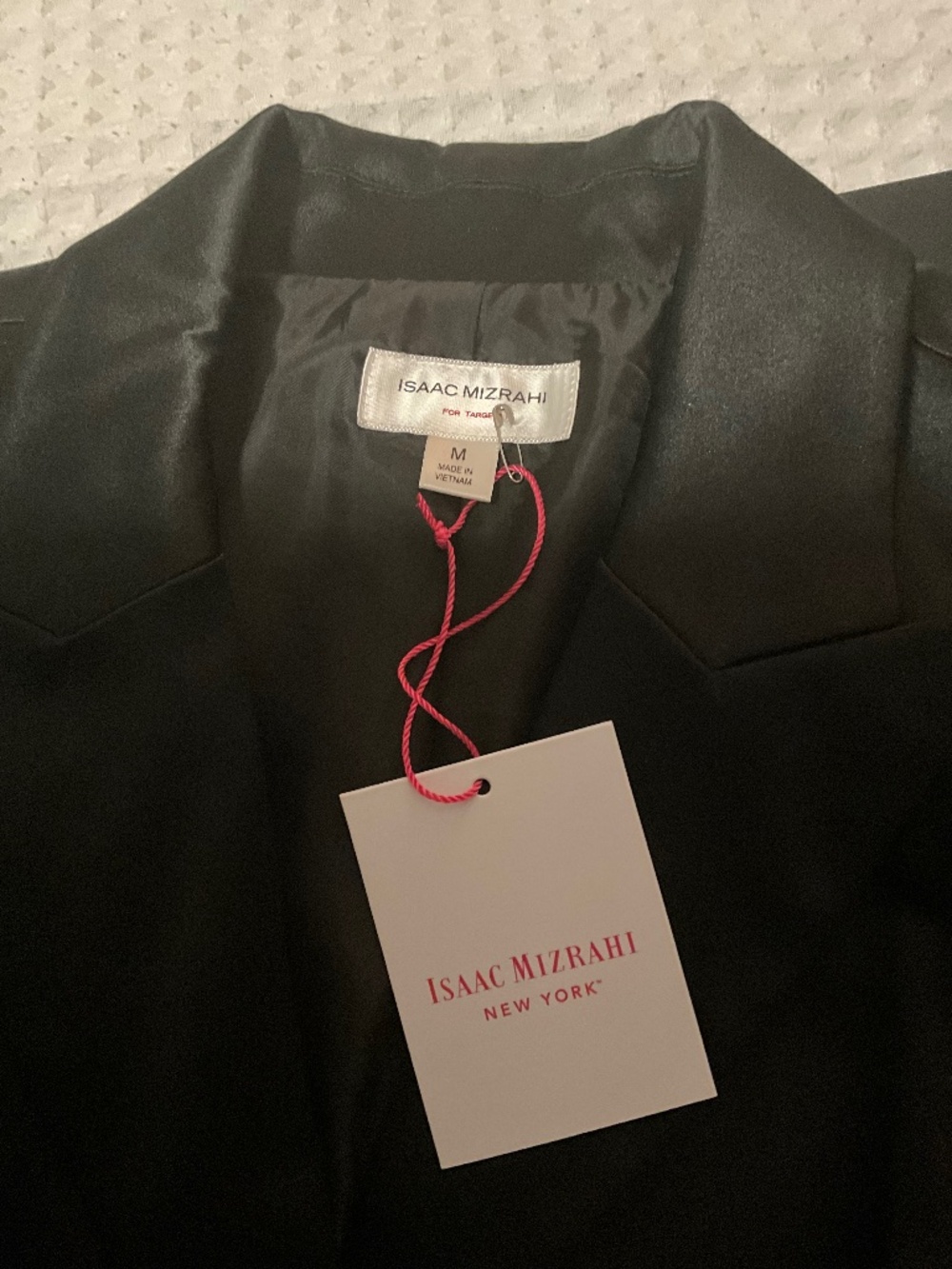 Isaac Mizrahi New York Black Satin Suit - Picture 9 of 14